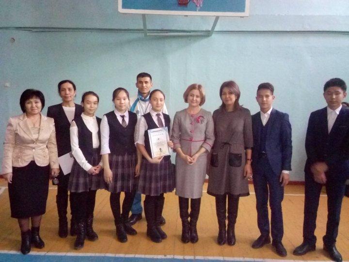 8-сынып оқушылары  Облыстық  «Тарих ғасырлар куәсі»атты интеллектуалды ойын-сайысының  ақтық кезеңінен 8-сынып оқушылары    І орын  иеленді