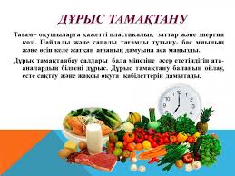 Дұрыс тамақтану принциптері