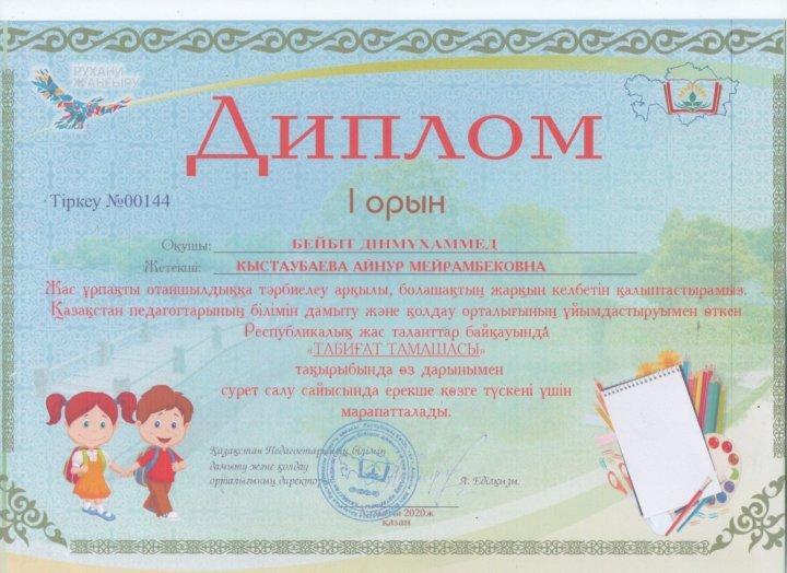 2020-2021 оқу жылында үйде оқытылатын оқушылар қалалық, облыстық, республикалық байқауларға қатысып, белсенділік танытты. Оқушылардың бойындағы өнері мен қабілеттері шыңдалып, байқаулардан үлкен жетістіктерге иеленіп, мектебіміздің қуанышына айналды