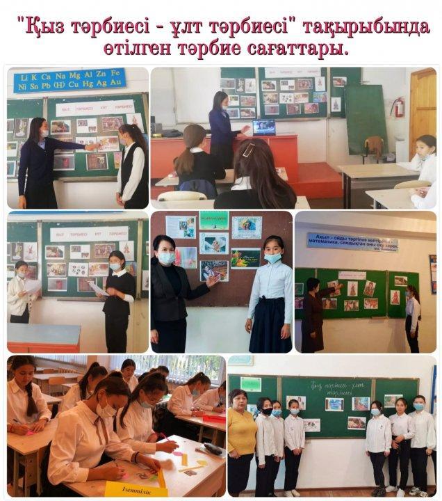 47 орта мектебінде 2021 жылы11 қазан- Халықаралық қыздар күні    барлық сыныптарда "Қыз тәрбиесі - ұлт тәрбиесі" тақырыбында тәрбие сағаттары өтілді