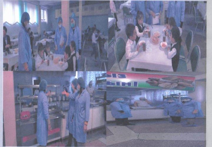 29.10.2021ж. Бракеражды комиссиясының Мектеп асханасында дайындалатын тамақтың сапасы және тазалықты тексеру жұмысы.